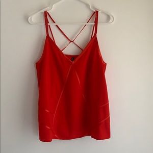 Super cute red silk top